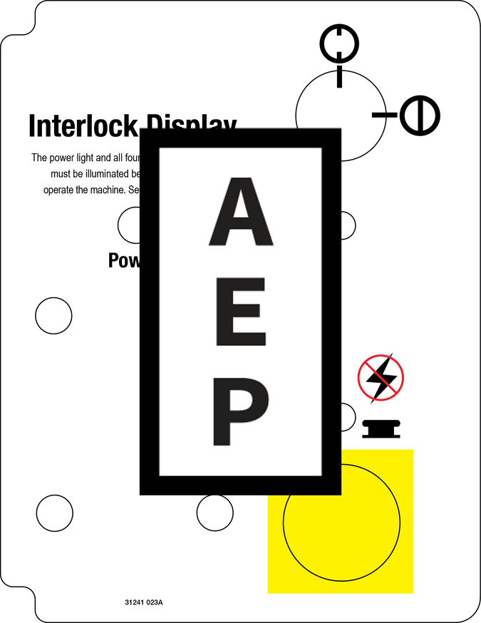 Genie 31241 Safety Label Interlock Display | Aerial Lift Decals