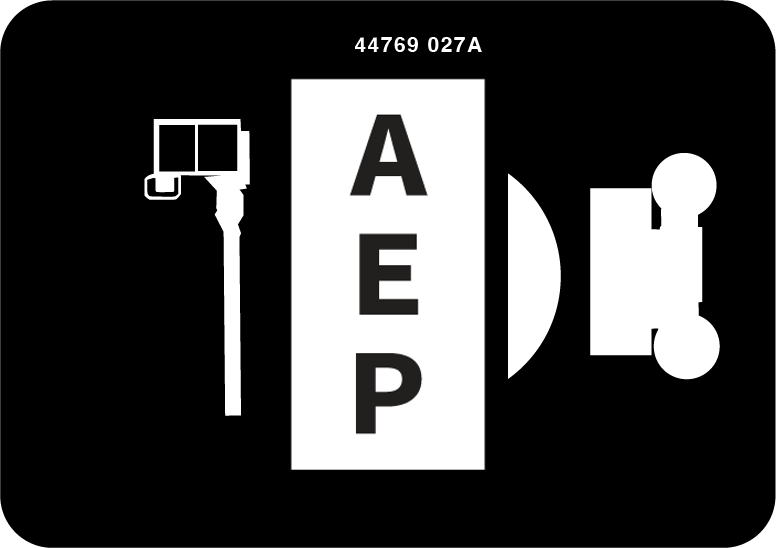 Genie 44769 Safety Label Lft/Drv Select | Aerial Lift Decals