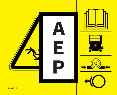 Rel Decals Genie 82495 Symbol Brake Rel Safety | Aerial Lift Decals