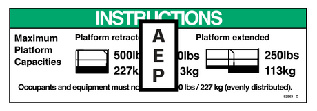 Genie 82563 Instr-Max Cap 500 Lbs