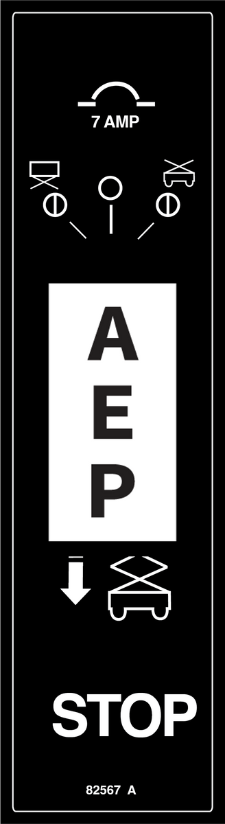 Genie 82567 Ground Control Panel | Aerial Lift Decals