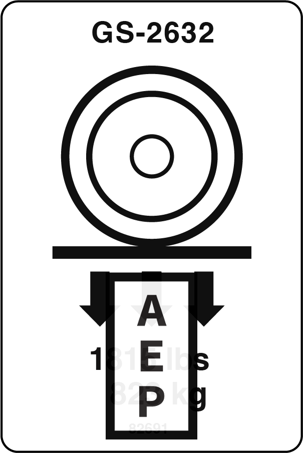 82691 Decal Label-Wheel Load 2632 For Genie