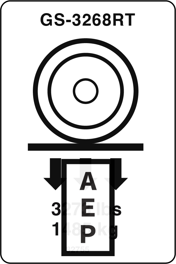 82755 Decal Label-Wheel Load-Gs-3268 For Genie