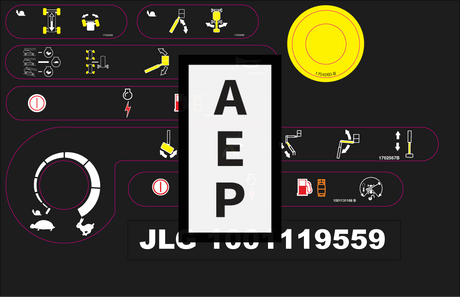 JLG 1001119559 Decal Kitservice Platform Console