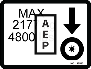 JLG 1001119580 Decal Tire Load