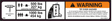 JLG 1001121800 Decal Warning Dual Cap Dom