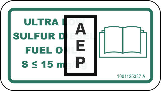 JLG 1001125387 Decal Ultra Low Sulfur Diesel