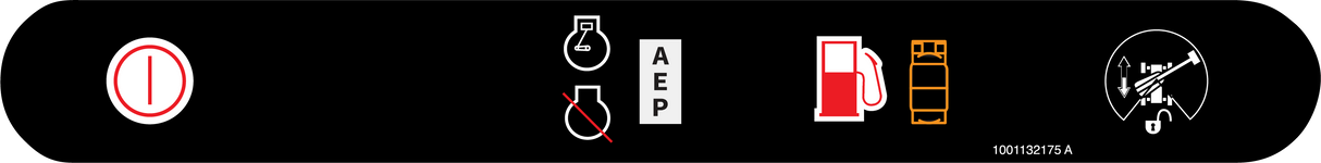 JLG 1001132175 Decal Stop Aux Power