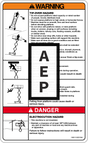 JLG 1001132376 Decal Danger Warning