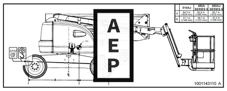 JLG 1001143110 Decal Lift Diagram
