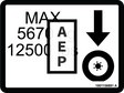 JLG 1001156891 Decal Max Tire Load