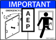 JLG 1001160071 Decal Rear Emergency Exit