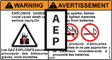 JLG 1001163174 Decal Battery Warning Can