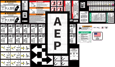 JLG 1001198647 Decal Kit Service E M400 450 Decal