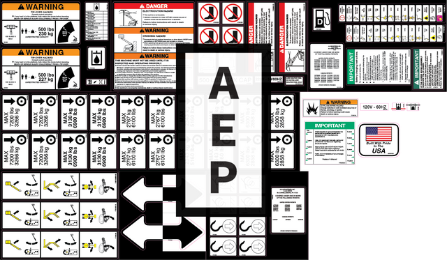 JLG 1001198647 Decal Kit Service E M400 450 Decal