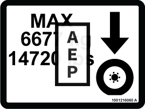 JLG 1001216060 Decal Max Tire Load