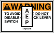 JLG 1701074 Decal Warning