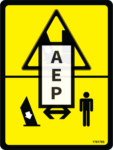 JLG 1701785 Decal O R Warning Ce Aus