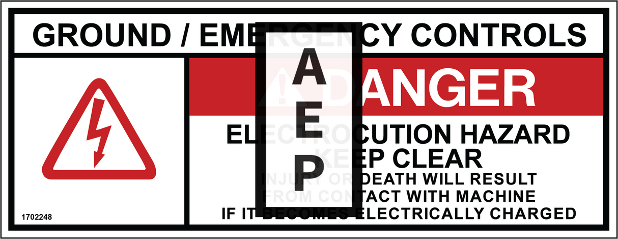 JLG 1702248 Decal Danger