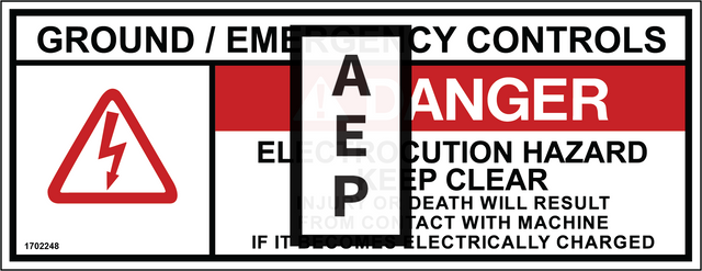 JLG 1702248 Decal Danger