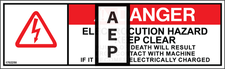 JLG 1702250 Decal Elec Hazard