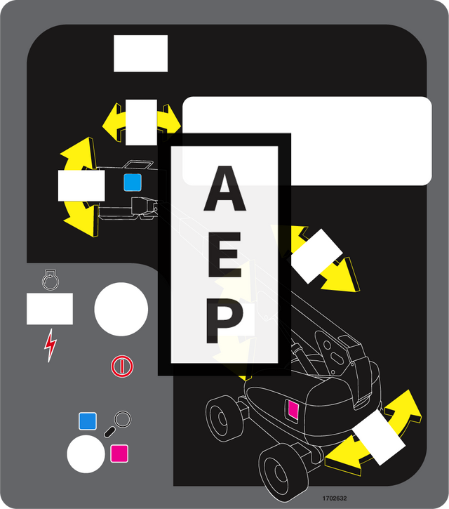 JLG 1702632 Decal Mtb