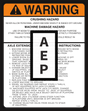 JLG 1702888 Decal Warning Axle Ext Ret