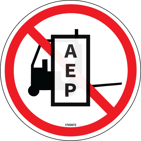 JLG 1703072 Decal No Forklift