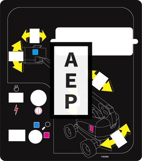 JLG 1703465 Decal Mtb