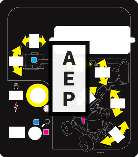 JLG 1703467 Decal Mtb