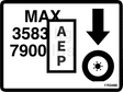 JLG 1703486 Decal Max Tire Load