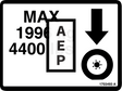 JLG 1703493 Decal Max Whl Load