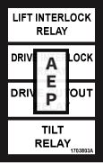 JLG 1703803 Decal Relay
