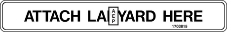 JLG 1703815 Decal Attach Lanyard Here