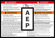 JLG 1703930 Decal Warning Mtb Can
