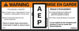 JLG 1703942 Decal Warning Crushing Can