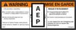 JLG 1703948 Decal Warning Crushing Can
