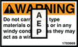 JLG 1703969 Decal Wind Warning