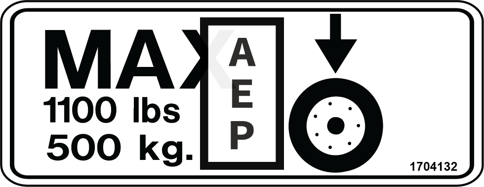 JLG 1704132 Decal Max Tire