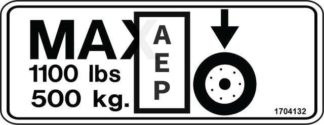 JLG 1704132 Decal Max Tire