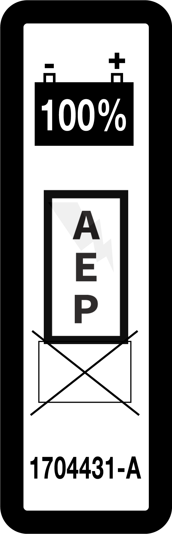 JLG 1704431 Decal Battery Charge Led Indic