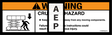 JLG 1704432 Decal Warning Crushing