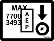 JLG 1704708 Decal 7700Lbs Tire Load
