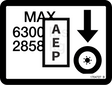 JLG 1704727 Decal Max Tire Load 6300#