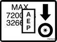 JLG 1704752 Decal Max Tire Load 7200#
