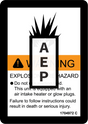 JLG 1704972 Decal Warning Explosionusa