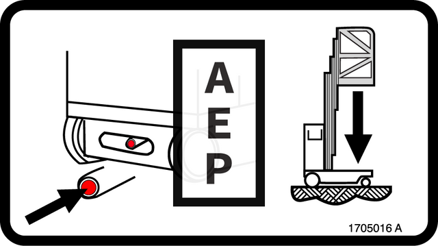 JLG 1705016 Decal Manual Descent