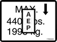 JLG 1705042 Decal Max Load Jacks