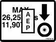 JLG 1705167 Decal 26250 Max Tire Load