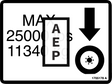 JLG 1705178 Decal Max Tire Load 25000#